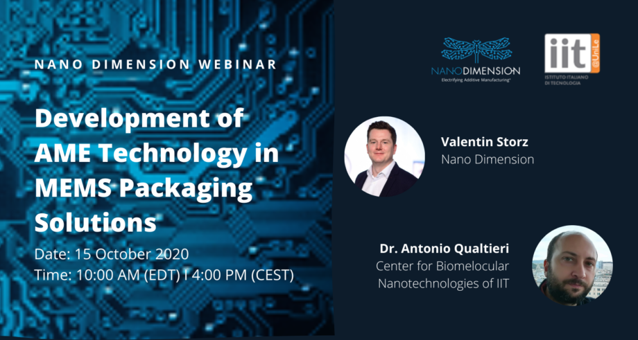 Webinar Nano-Dimension AME