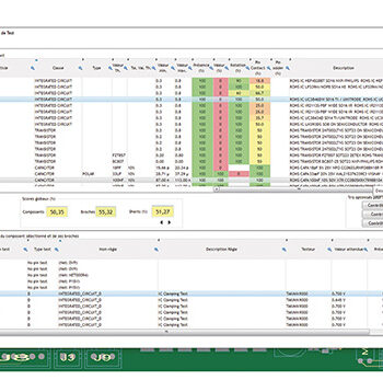 Analyse interactive,couverture de test,analyse interactif,carte électronique